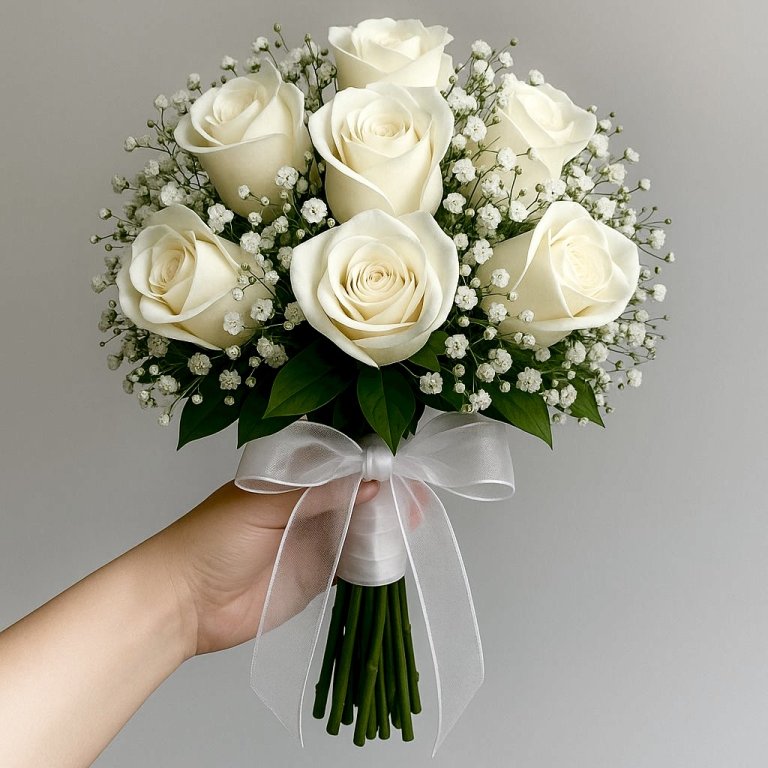 Beyaz Gelin Buketi 11 Li