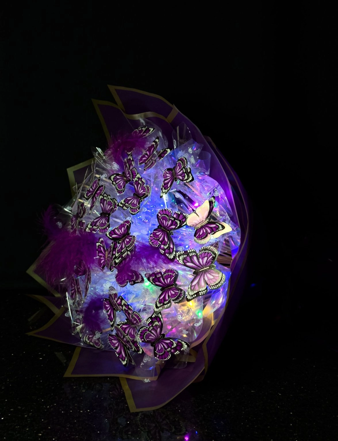 Kelebek Buketi Mor-Büyük