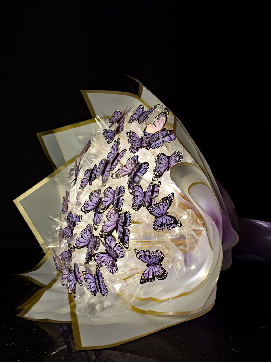 Kelebek Buketi Mor- Büyük