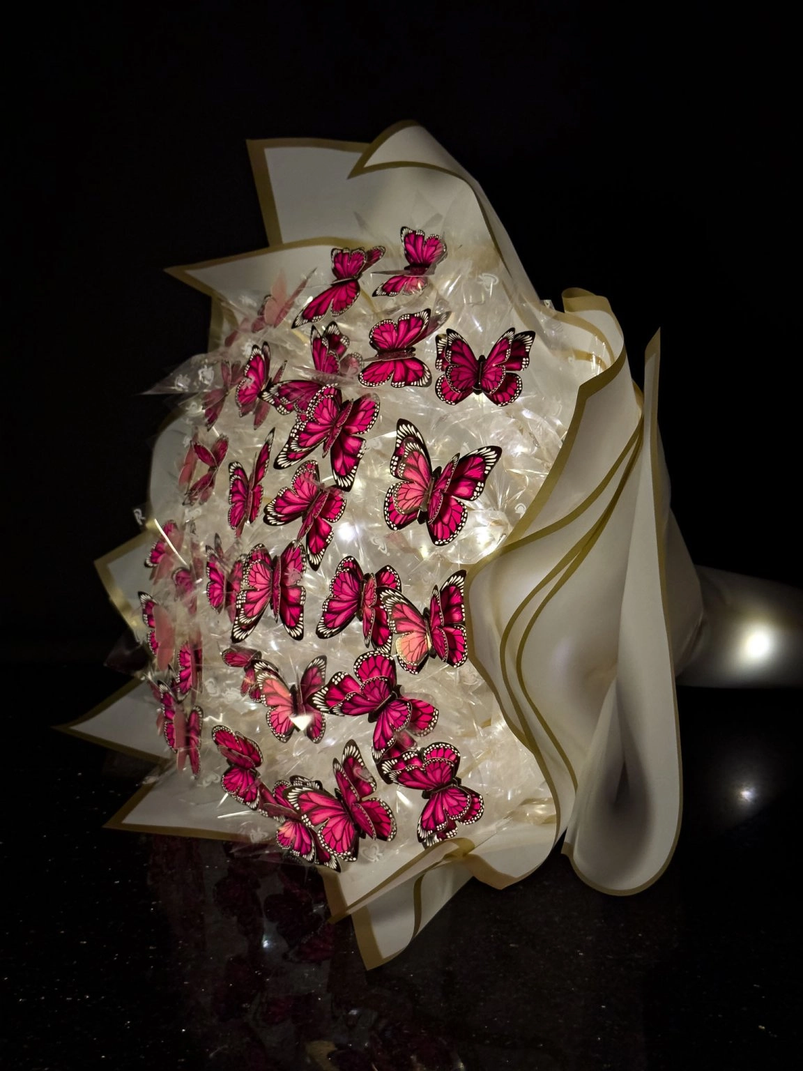 Kelebek Buketi Pembe-Büyük