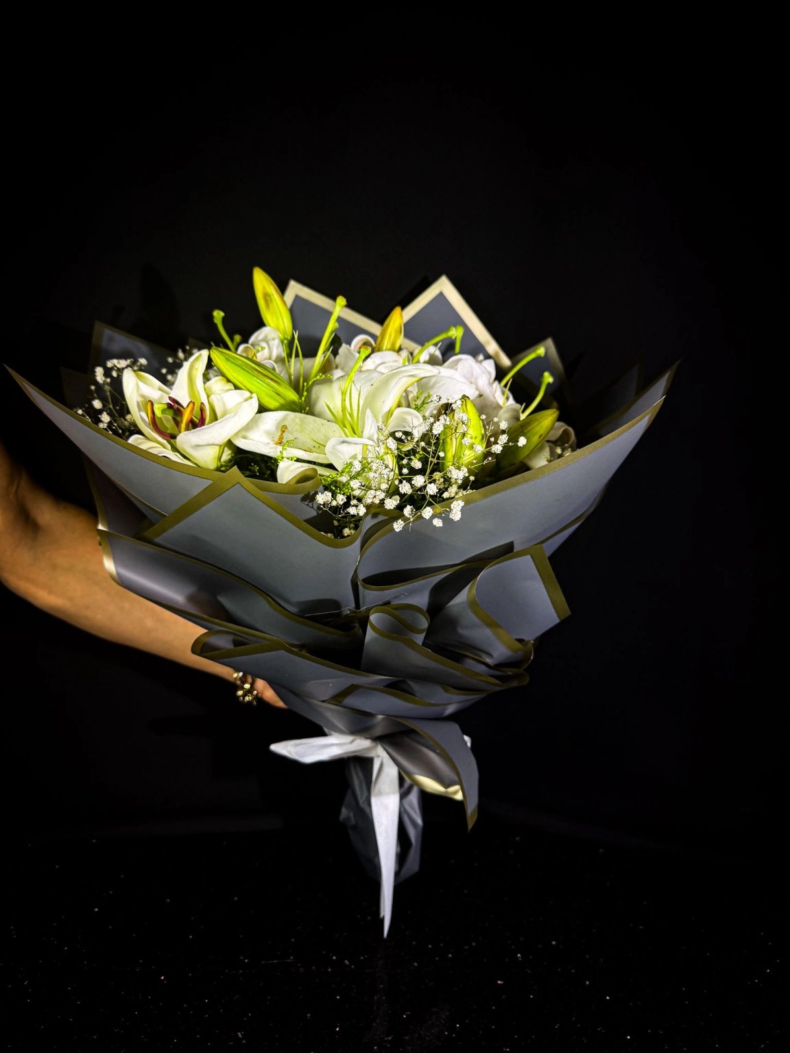 Lilyum - Kazabilanka Buketi Orta Boy