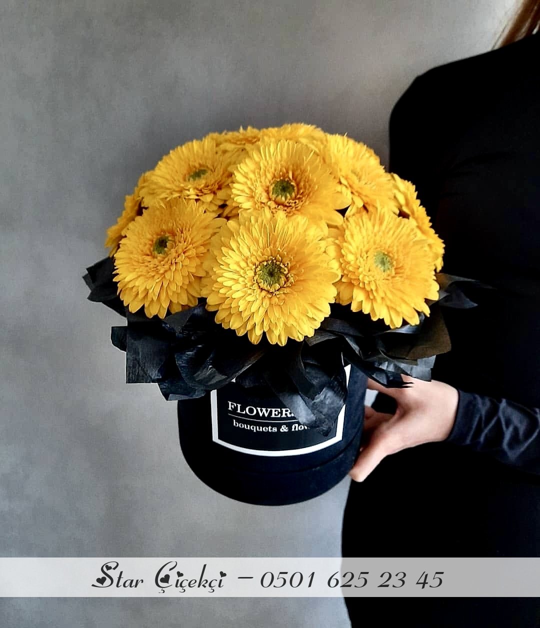 Sarı Gerbera Aranjman Küçük Boy
