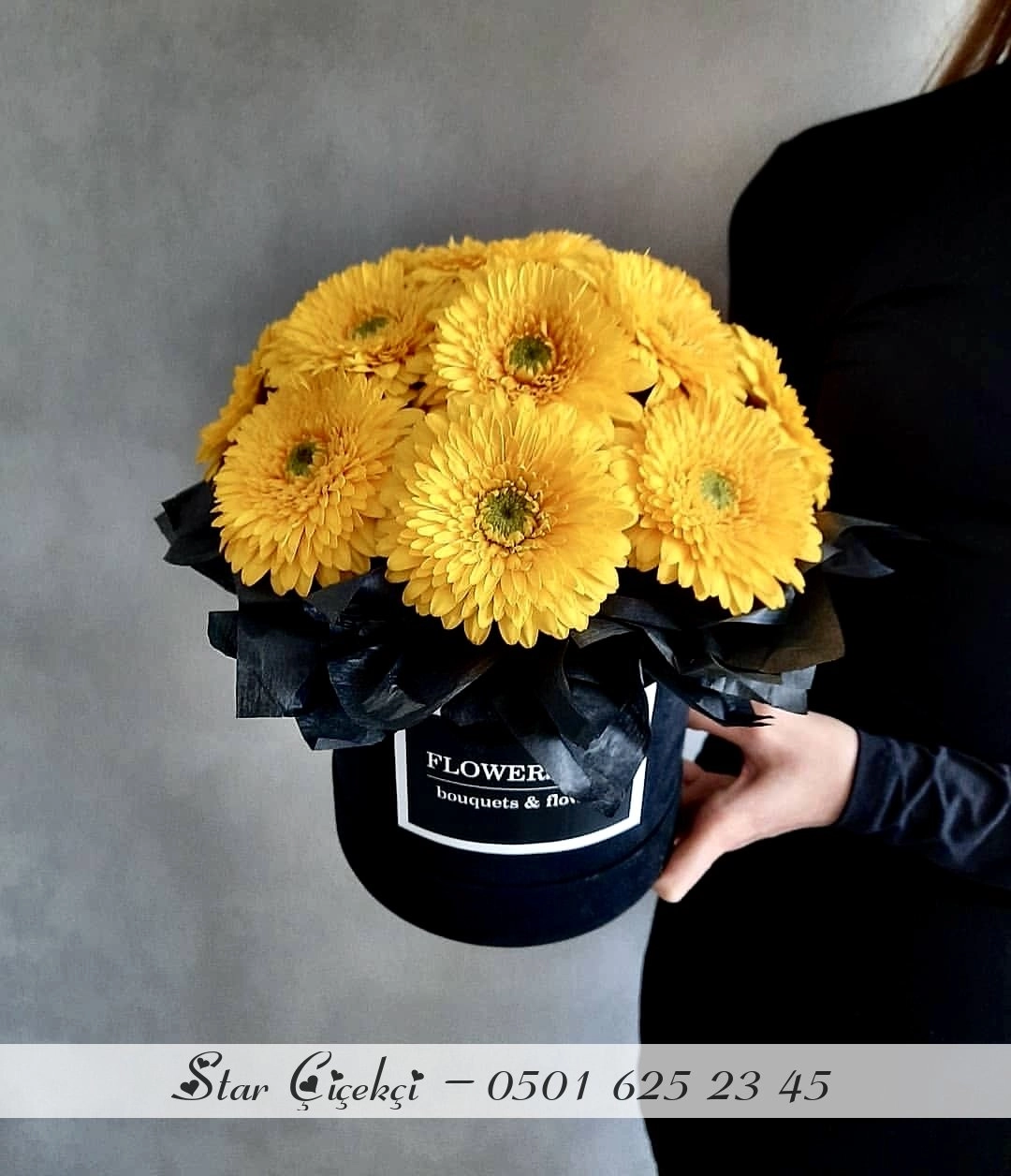 Sarı Gerbera Aranjman Küçük Boy